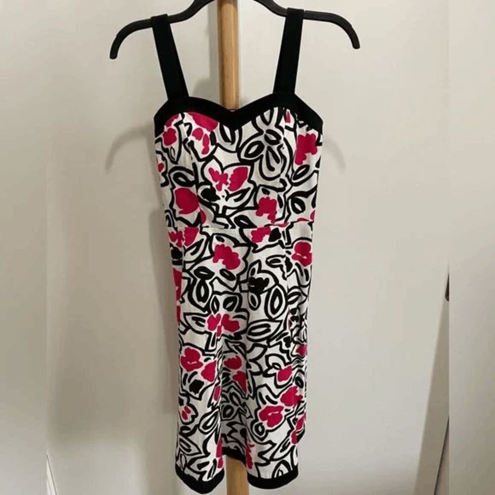 R&K Floral Black and Pink Dress